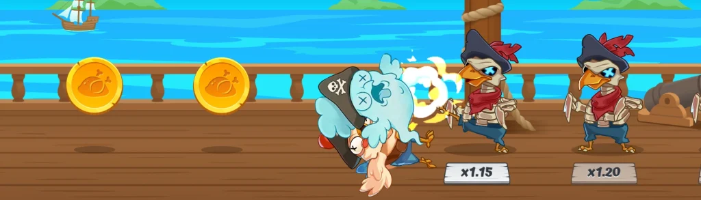 Chicken pirate loose.