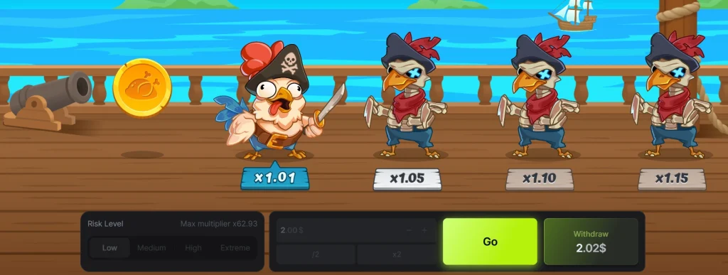 Chicken pirate play.